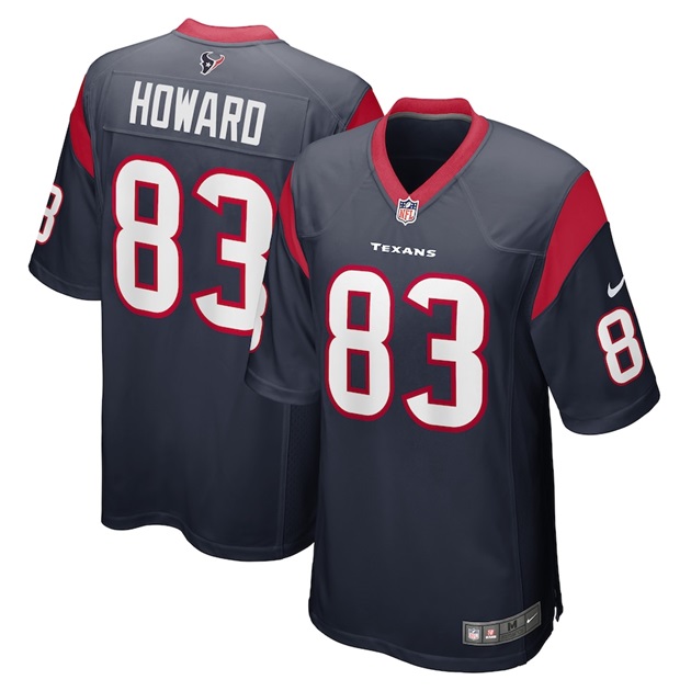 mens nike oj howard navy houston texans game player jersey